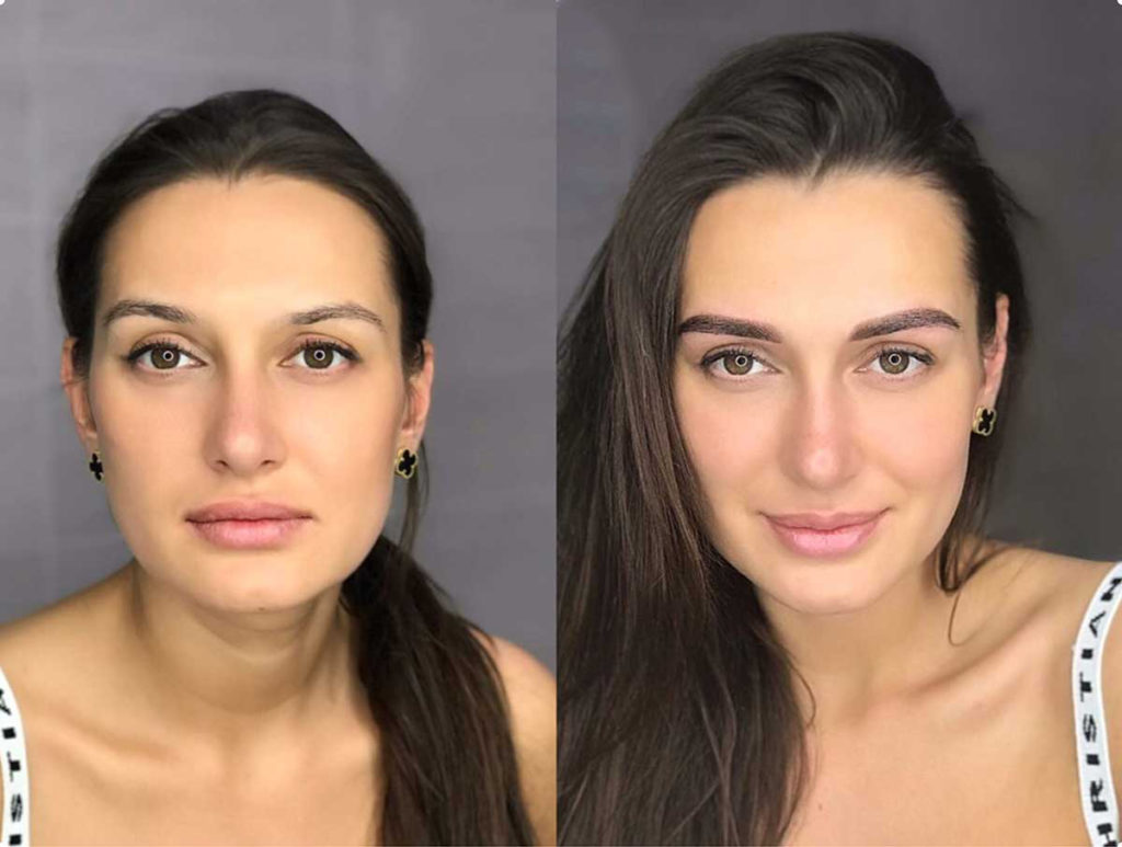 Перманентный макияж - до и после